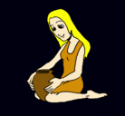 Dibujo Mujer y jarrón pintado por chida_mala
