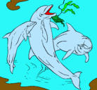 Dibujo Delfines jugando pintado por Raül