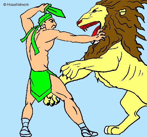 Gladiador contra león