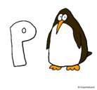 Dibujo Pingüino pintado por max