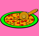 Dibujo Pizza pintado por pis