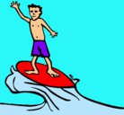 Dibujo Surfista pintado por sofia0001