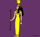Dibujo Hathor pintado por egipto