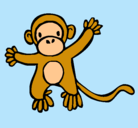 Dibujo Mono pintado por adreyanyeyo