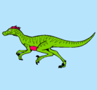 Dibujo Velociraptor pintado por JUANAN
