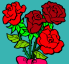 Dibujo Ramo de rosas pintado por ufyfmargarityfgmarinafdgd
