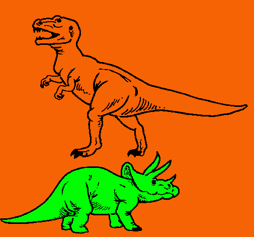 Triceratops y tiranosaurios rex