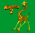 Dibujo Madagascar 2 Melman pintado por Claudia