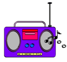 Dibujo Radio cassette 2 pintado por denisse