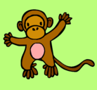 Dibujo Mono pintado por valeria