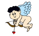 Dibujo Cupido pintado por cesar