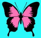 Dibujo Mariposa con alas negras pintado por mariafernanda