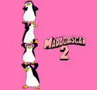 Dibujo Madagascar 2 Pingüinos pintado por sergio
