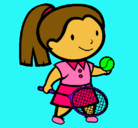 Dibujo Chica tenista pintado por melisa