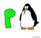 Dibujo Pingüino pintado por williams