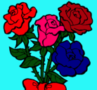 Dibujo Ramo de rosas pintado por sashagomezmorales