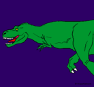 Dibujo Tiranosaurio rex pintado por dino-340