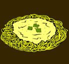 Dibujo Espaguetis con queso pintado por patri239