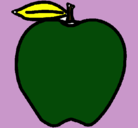 Dibujo manzana pintado por susy