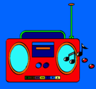 Dibujo Radio cassette 2 pintado por johanna
