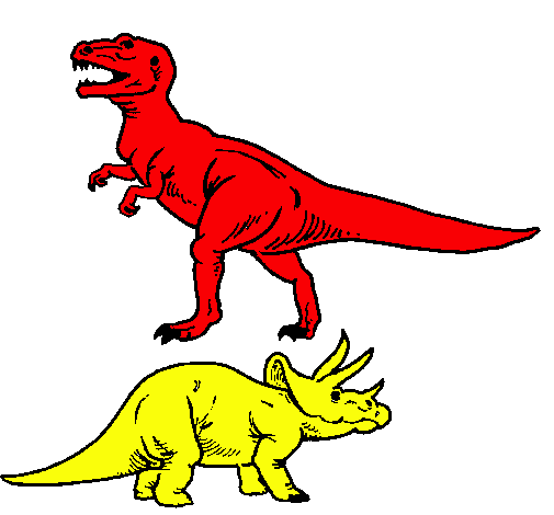 Triceratops y tiranosaurios rex