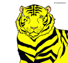 Dibujo Tigre pintado por yuri