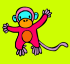 Dibujo Mono pintado por nataly