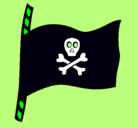 Dibujo Bandera pirata pintado por PEDRO