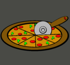 Dibujo Pizza pintado por genesis