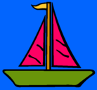 Dibujo Barco velero pintado por CORAIMA