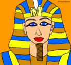 Dibujo Tutankamon pintado por mafe