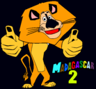 Dibujo Madagascar 2 Alex pintado por mau