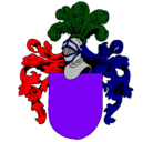 Dibujo Escudo de armas y casco pintado por pedrosa