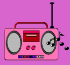 Dibujo Radio cassette 2 pintado por mika