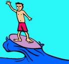 Dibujo Surfista pintado por Martina