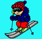 Dibujo Niño esquiando pintado por antonella_brenda