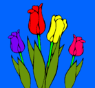 Dibujo Tulipanes pintado por mimix
