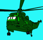 Dibujo Helicóptero al rescate pintado por matias