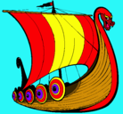 Dibujo Barco vikingo pintado por mototuning