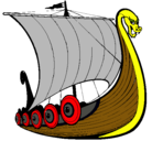 Dibujo Barco vikingo pintado por jared