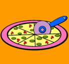 Dibujo Pizza pintado por jesica