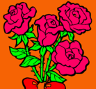 Dibujo Ramo de rosas pintado por Lorena
