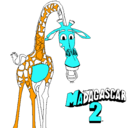 Dibujo Madagascar 2 Melman pintado por Izeia