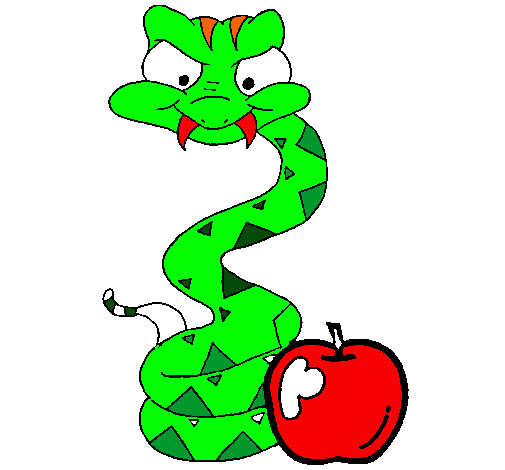 Serpiente y manzana