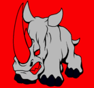 Dibujo Rinoceronte II pintado por cmdf