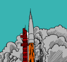 Dibujo Lanzamiento cohete pintado por gerardo7