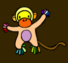 Dibujo Mono pintado por antonia