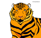 Dibujo Tigre pintado por Lunatica