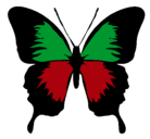 Dibujo Mariposa con alas negras pintado por carmen