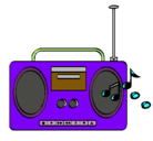 Dibujo Radio cassette 2 pintado por monse